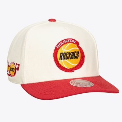 Houston Rockets Mitchell & Ness Unisex Cream Team Pro Adjustable Hat - Cream
