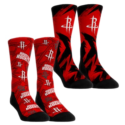 Houston Rockets Rock Em Unisex Game Day 2-Pack Crew Socks - Red