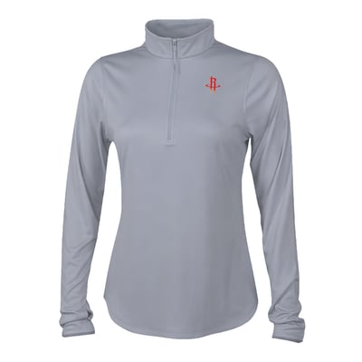 Houston Rockets Columbia Women's Fairway Breeze Quarter-Zip Pullover - Gray