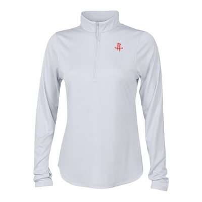 Houston Rockets Columbia Women's Fairway Breeze Quarter-Zip Pullover - White