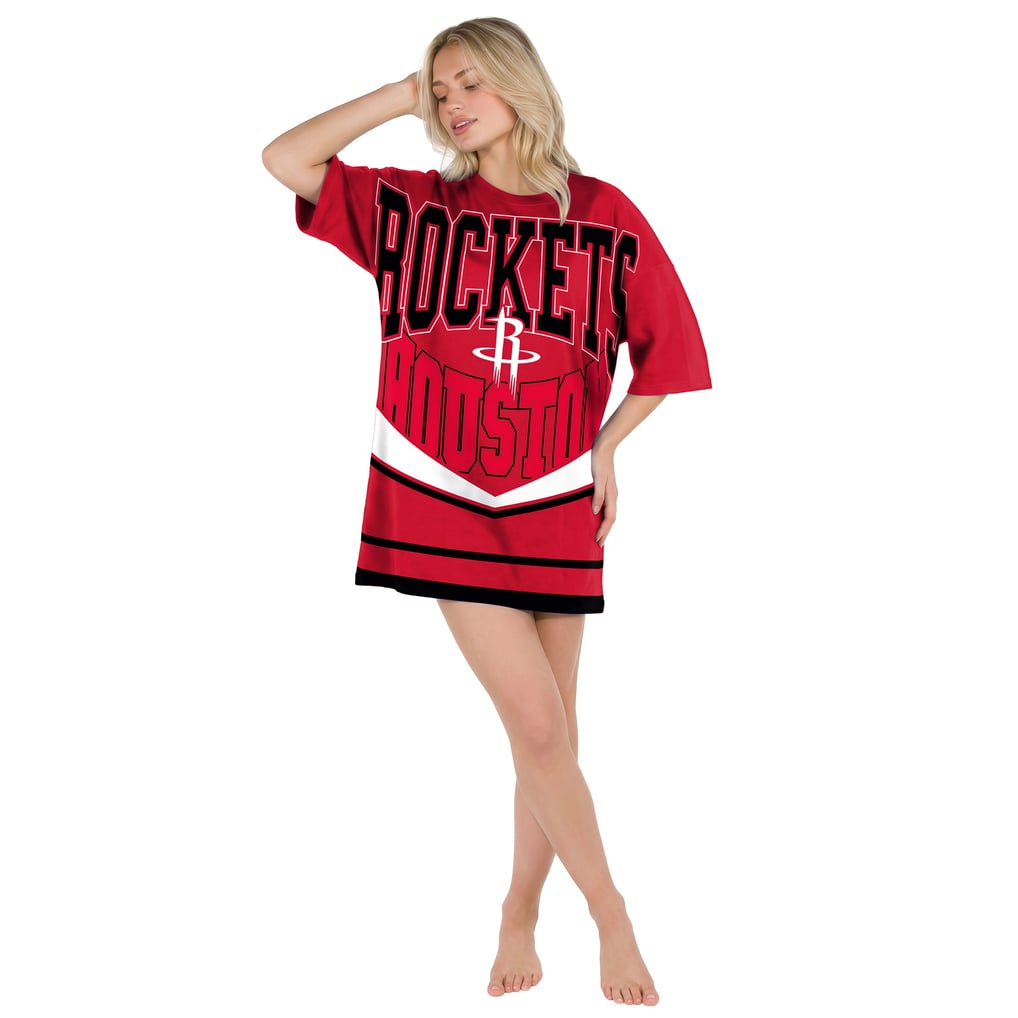 knitted night dress Women's Houston Rockets Concepts Sport Red Mosaic Knit Nightdress Organic cotton