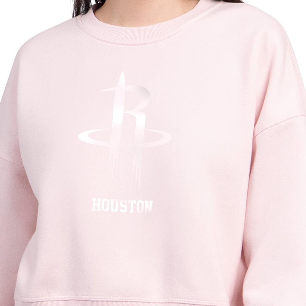  Houston Rockets Starter Women's Pastel Boxy Sweatshirt - Light Pink