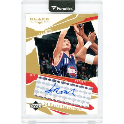 Yao Ming Houston Rockets Autographed 2003-04 Upper Deck Black Diamond 24 Karat Signatures #YM Card