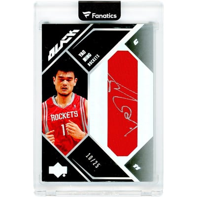 Yao Ming Houston Rockets Autographed 2006-07 Upper Deck Black Relic #AMV-YM #10/25 Card