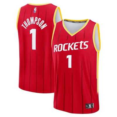 Amen Thompson Houston Rockets Fanatics Youth Fast Break Replica Jersey - Red - Icon Edition