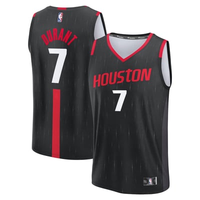 Kevin Durant Houston Rockets Fanatics Youth Fast Break Replica Jersey - Black - Statement Edition