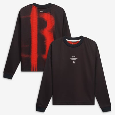  Houston Rockets Nike Youth 2026/27 Standard Issue Pre-Game Performance Long Sleeve T-Shirt - Black