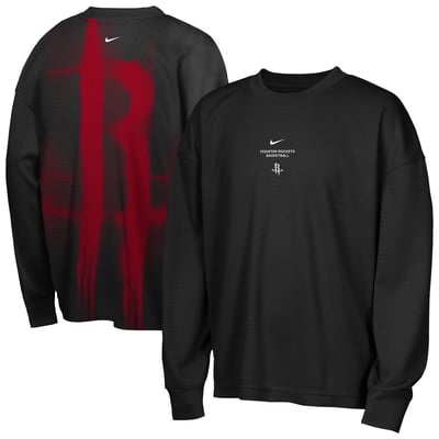  Houston Rockets Nike Youth 2026/27 Standard Issue Pre-Game Performance Long Sleeve T-Shirt - Black