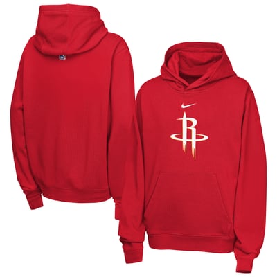 Houston Rockets Nike Youth Essential Logo Club Hoodie - Red