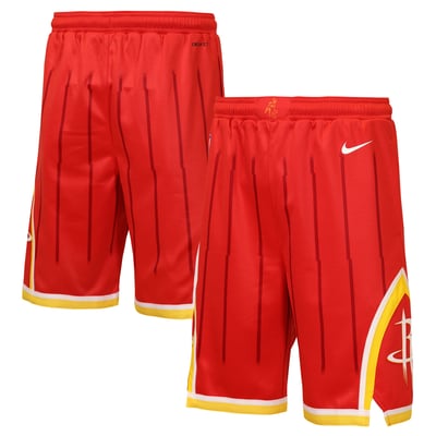 Houston Rockets Nike Youth Icon Edition Swingman Shorts - Red