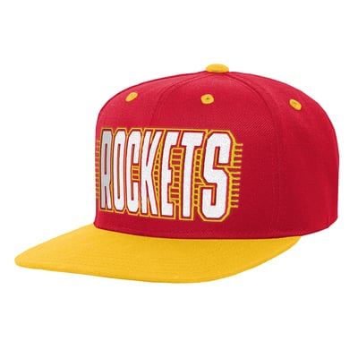 Houston Rockets Outerstuff Youth Snapback Hat - Red/Gold
