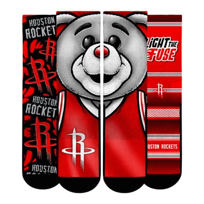  Houston Rockets Rock Em Youth Fan Favorites Three-Pack Crew Socks Set - Red