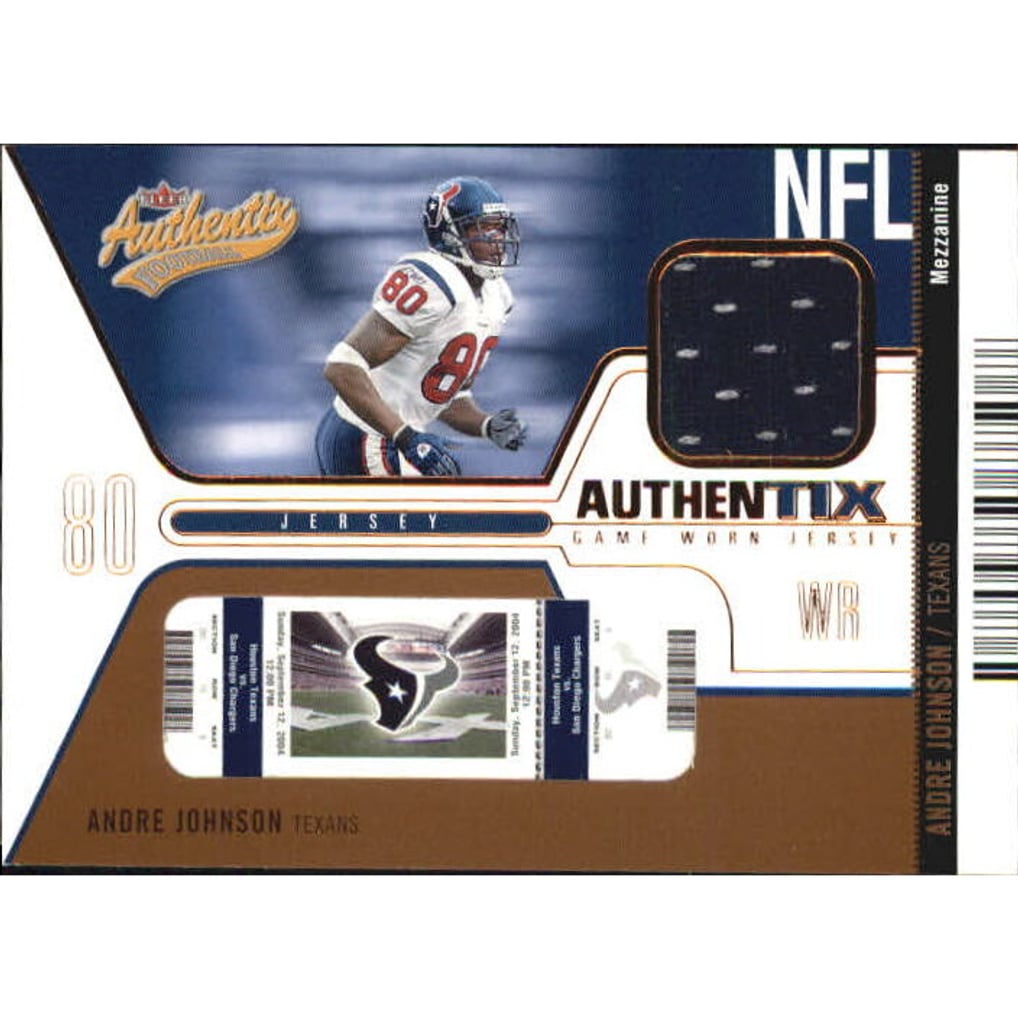 2004 Fleer Authentix Jersey Authentix Mezzanine #JAAJ Andre Johnson