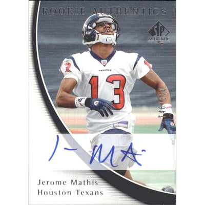 2005 SP Authentic #211 Jerome Mathis AU RC
