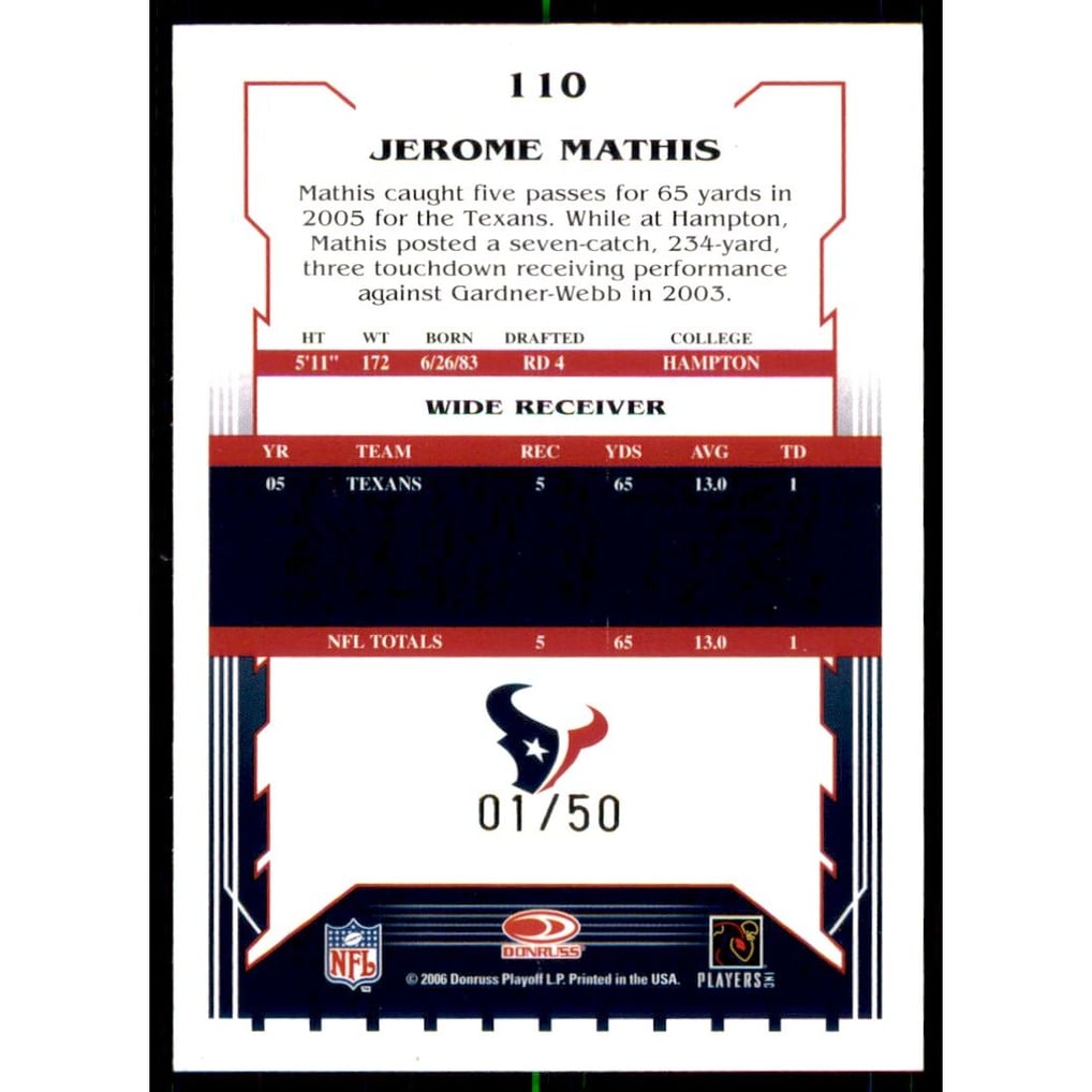 2006 Select Gold #110 Jerome Mathis