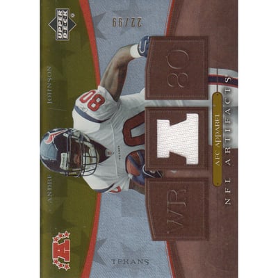 2007 Artifacts AFC/NFC Apparel Gold #AJ Andre Johnson