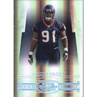 2007 Donruss Threads Silver Holofoil #222 Amobi Okoye