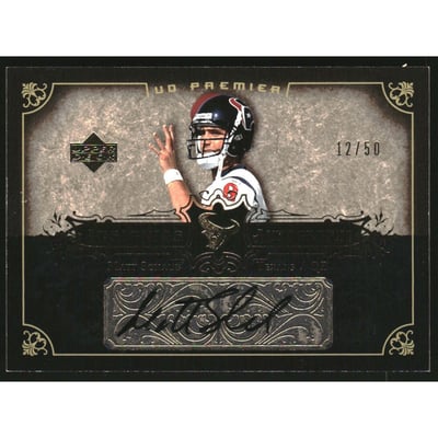 2007 Upper Deck Premier Insignias Autographs Gold #INMS Matt Schaub/50