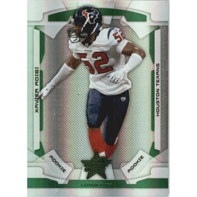 2008 Leaf Rookies and Stars Longevity Emerald #185 Xavier Adibi