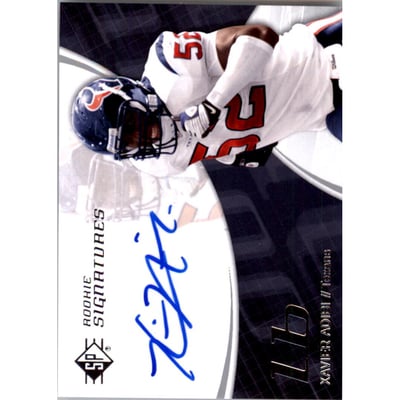 2008 SP Authentic Retail #160 Xavier Adibi AU RC