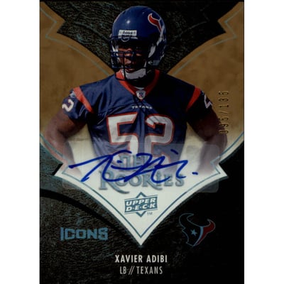 2008 Upper Deck Icons Rookie Autographs Rainbow #199 Xavier Adibi