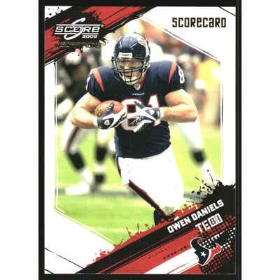 2009 Score Inscriptions Scorecard #120 Owen Daniels
