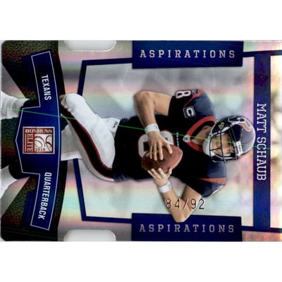 2010 Donruss Elite Aspirations #39 Matt Schaub/92