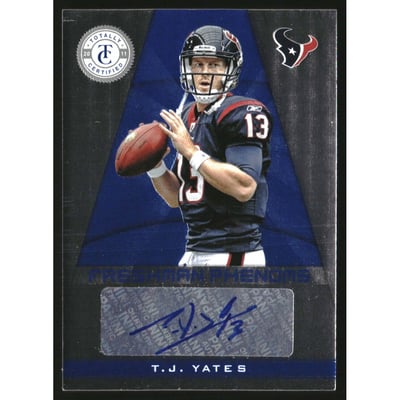 2011 Totally Certified #186 T.J. Yates AU/299 RC