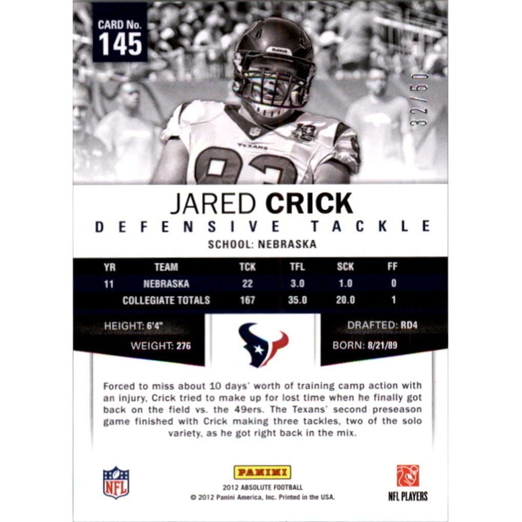 2012 Absolute Spectrum Silver #145 Jared Crick