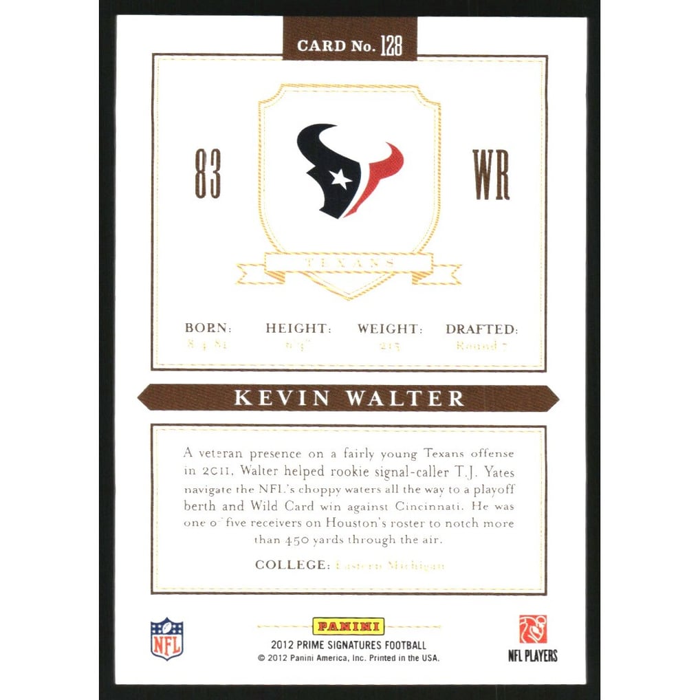 2012 Prime Signatures Prime Proof Blue #128 Kevin Walter