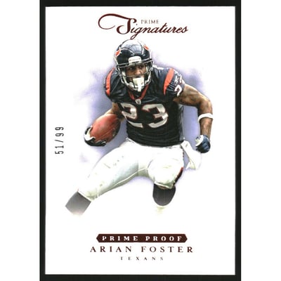 2012 Prime Signatures Prime Proof Red #27 Arian Foster