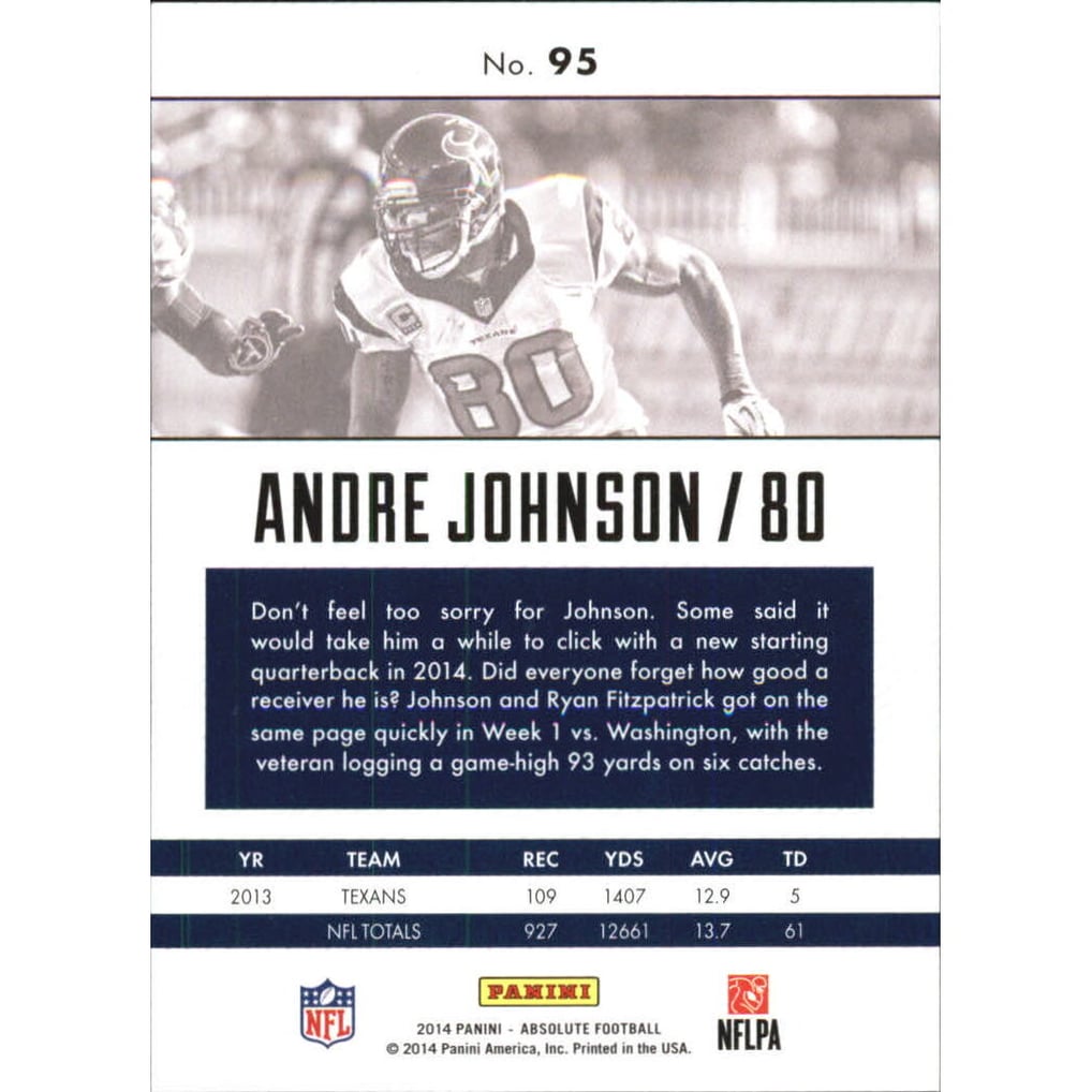 2014 Absolute 20th Anniversary Silver #95 Andre Johnson