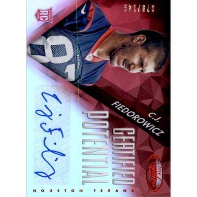 2014 Certified Potential Autographs Mirror Red #PCF C.J. Fiedorowicz/149