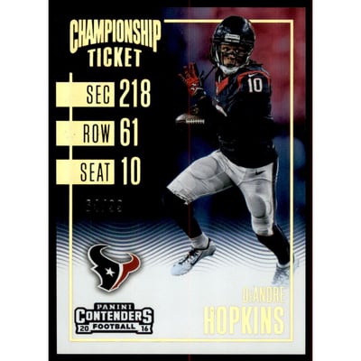 2016 Panini Contenders Championship Ticket #90 DeAndre Hopkins