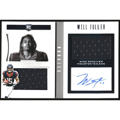 2016 Panini Playbook #106 Will Fuller JSY AU/199 RC