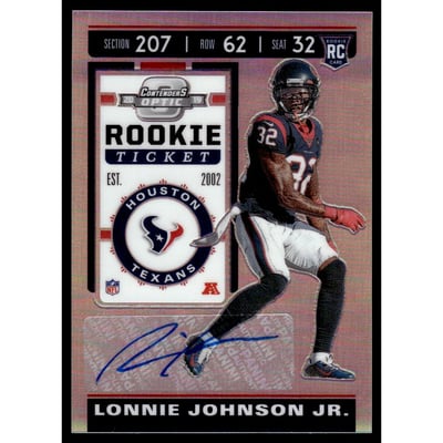 2019 Panini Contenders Optic #142 Lonnie Johnson Jr. AU RC