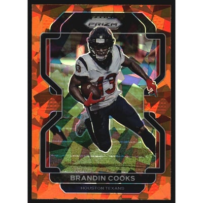 2021 Panini Prizm Prizms Orange Ice #32 Brandin Cooks