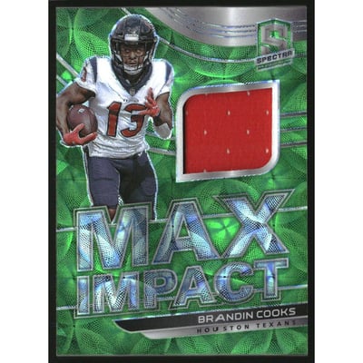 2021 Panini Spectra Max Impact Materials Neon Green #3 Brandin Cooks/20