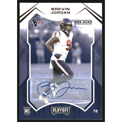 2021 Playoff Rookies Autographs Red Zone #287 Brevin Jordan