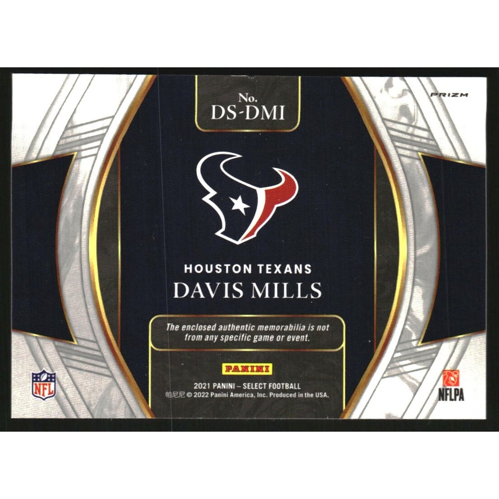 2021 Select Draft Selections Memorabilia Prizm Red #23 Davis Mills