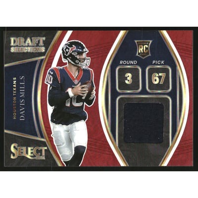 2021 Select Draft Selections Memorabilia Prizm Red #23 Davis Mills