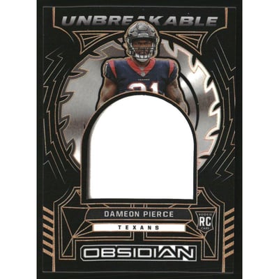 2022 Panini Obsidian Unbreakable Materials Electric Etch Orange #35 Dameon Pierce