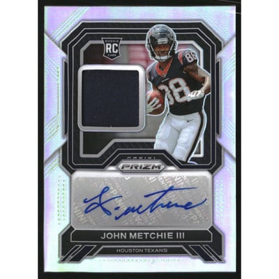 2022 Panini Prizm Rookie Patch Autographs Prizms Silver #16 John Metchie III