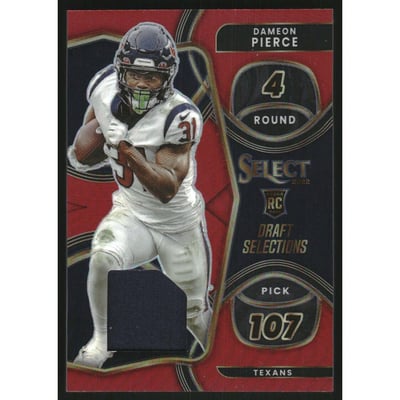 2022 Select Draft Selections Memorabilia Prizm Red #25 Dameon Pierce
