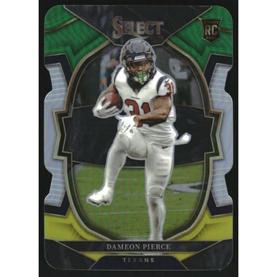 2022 Select Prizm Green and Yellow Die Cut #47 Dameon Pierce