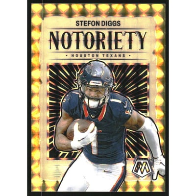 2024 Panini Mosaic Notoriety Mosaic Reactive Yellow #7 Stefon Diggs