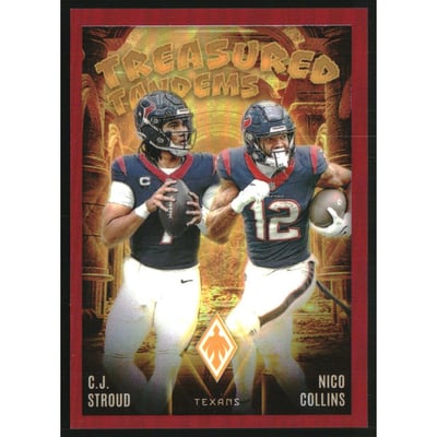 2024 Panini Phoenix Treasured Tandems Red #15 CJ Stroud/Nico Collins