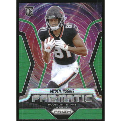 2025 Panini Prizm Prizmatic Prizms Green #3 Jayden Higgins