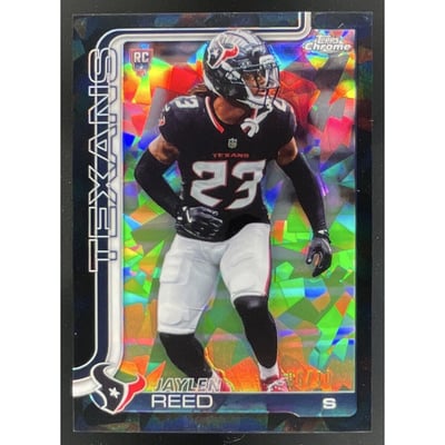 2025 Topps Chrome Sapphire Black Refractor #374 Jaylen Reed RC /10