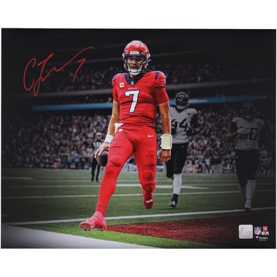 C.J. Stroud Houston Texans Autographed Fanatics Authentic 16" x 20" Touchdown Run Spotlight Photograph 